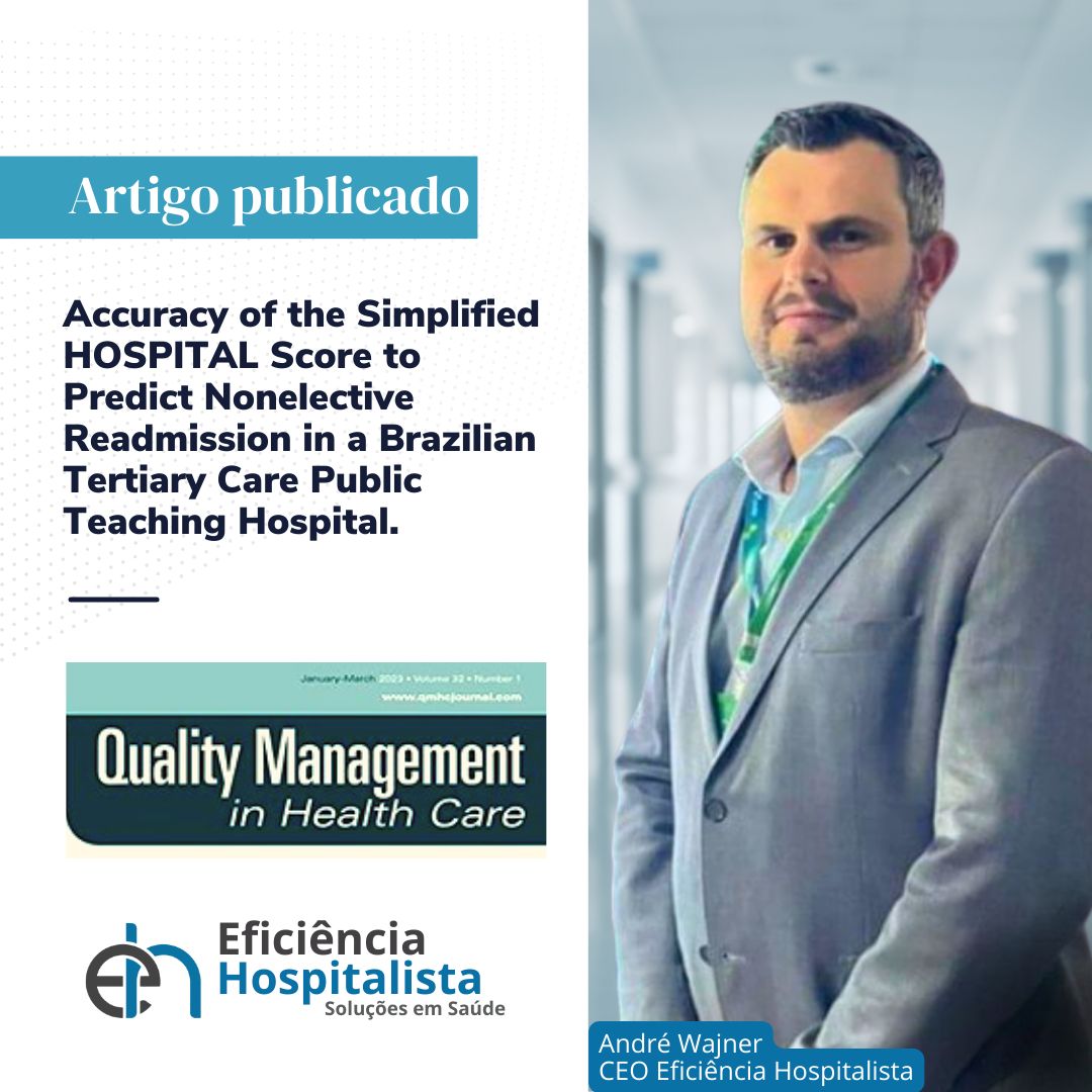 CEO André Wajner é coautor de artigo publicado na Revista Quality Management in Health Care (QMHC)