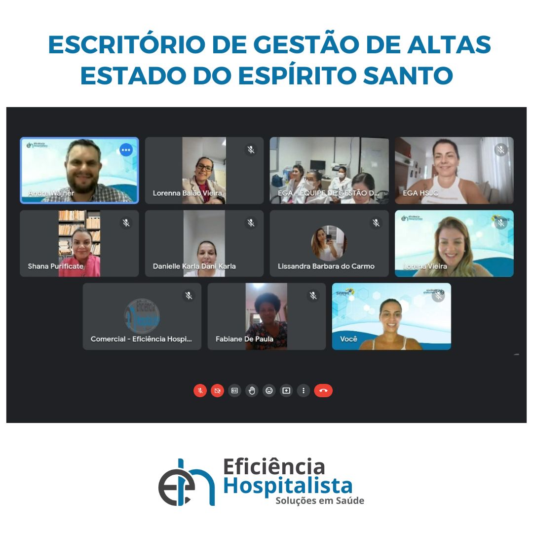 Eficiência Hospitalista conclui série de capacitações para equipes do EGA em Projeto de estruturação da rede de saúde estadual do Espírito Santo.
